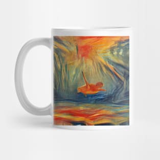 Cute turtle painting (sea turtle, ocean, sea and beach) Mug